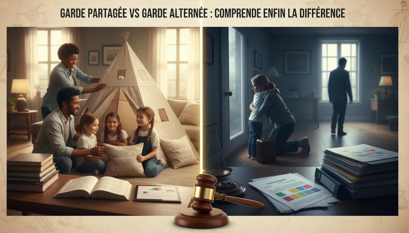 Garde Partagée vs Garde Alternée : Comprendre Enfin la Différence