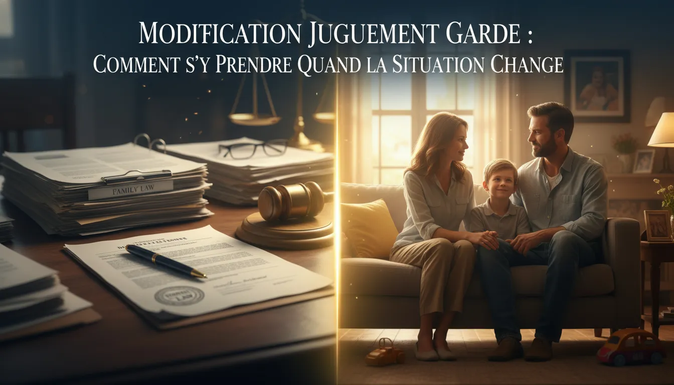 Modification Jugement Garde : Comment s'y Prendre Quand la Situation Change