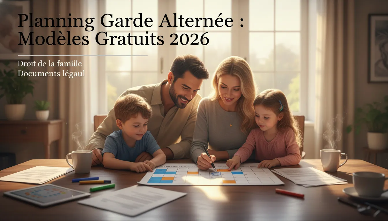Planning Garde Alternée 2026 : 5 Modèles Gratuits + Conseils