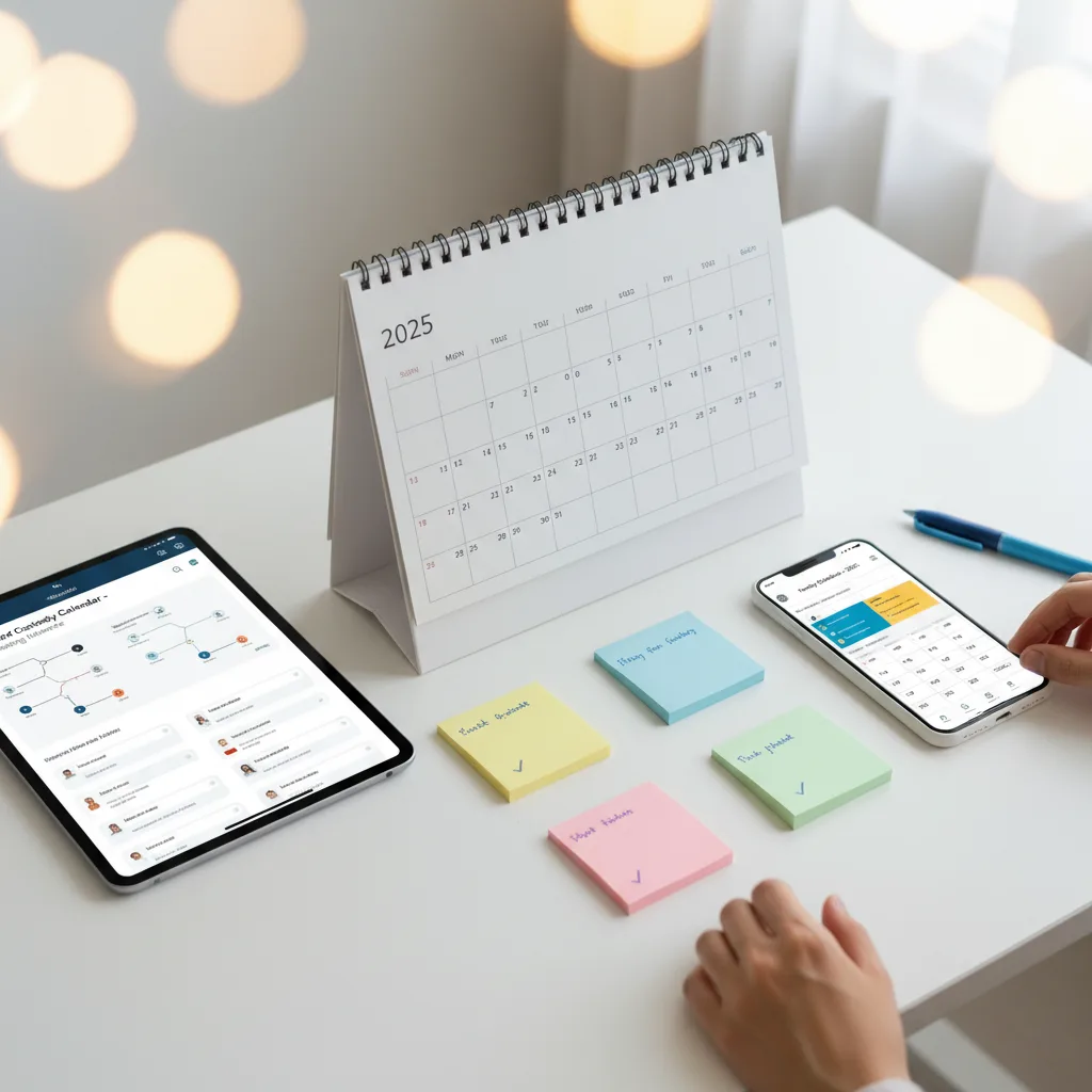 Illustration : organisation du planning de coparentalité